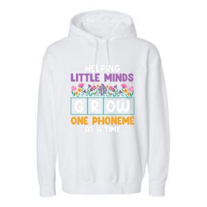 Science Of Reading Helping Little Minds Grow Phonics Meaningful Gift Garment-Dyed Fleece Hoodie