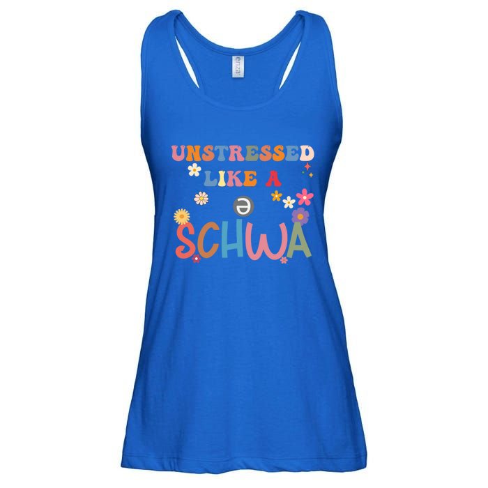 Science Of Reading I Want To Be A Schwa ItS Never Stressed Funny Gift Ladies Essential Flowy Tank