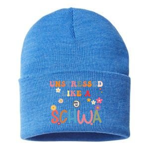 Science Of Reading I Want To Be A Schwa ItS Never Stressed Funny Gift Sustainable Knit Beanie