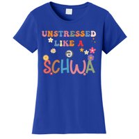 Science Of Reading I Want To Be A Schwa ItS Never Stressed Funny Gift Women's T-Shirt