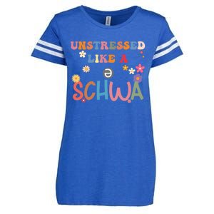 Science Of Reading I Want To Be A Schwa ItS Never Stressed Funny Gift Enza Ladies Jersey Football T-Shirt