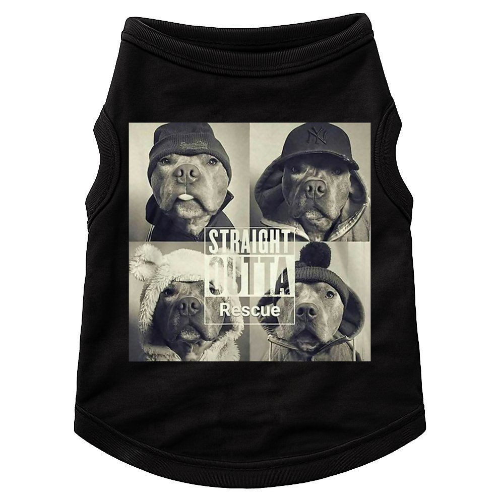 Straight Outta Rescue Pitbull Doggie Tank