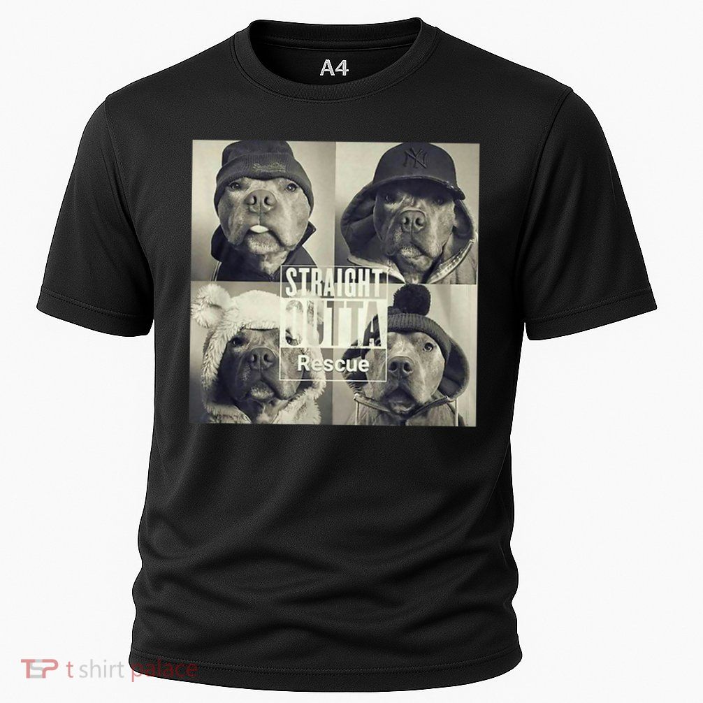 Straight Outta Rescue Pitbull Performance Shirt