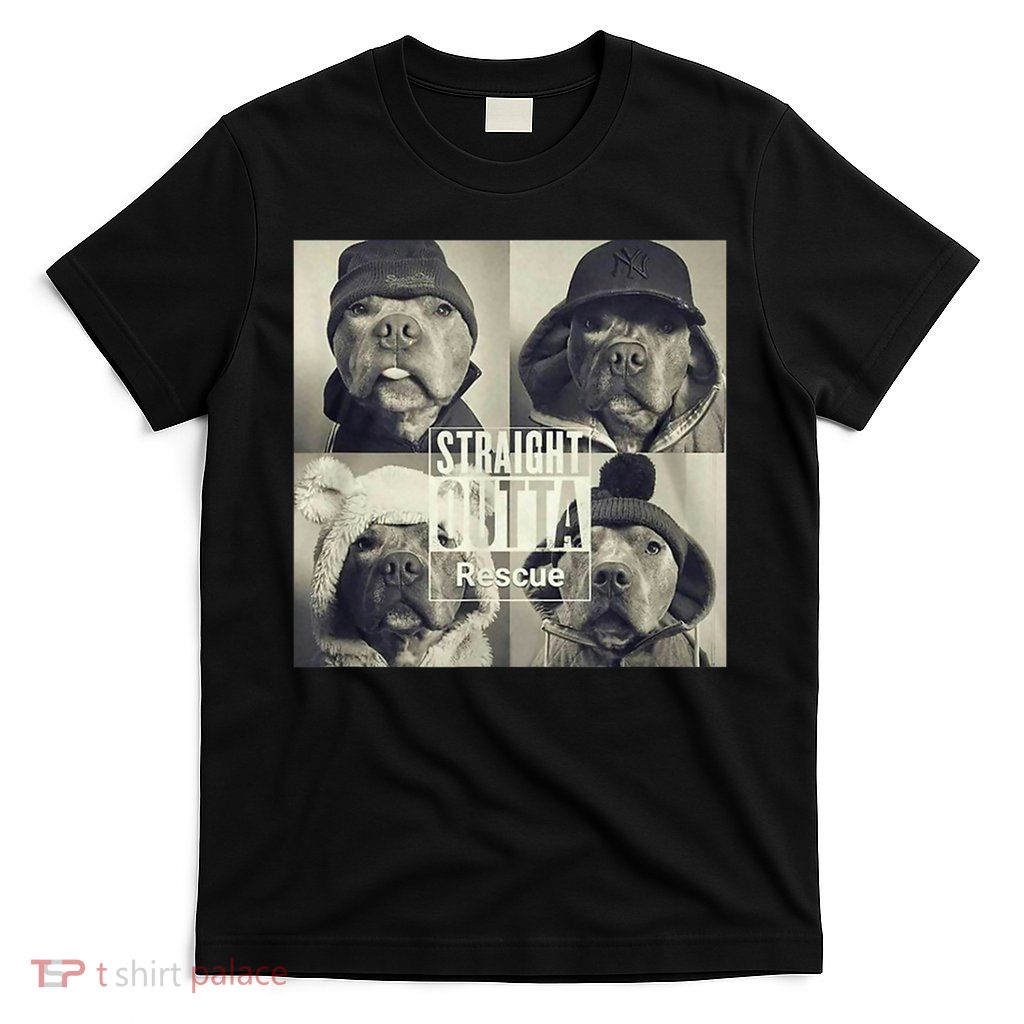 Straight Outta Rescue Pitbull T-Shirt