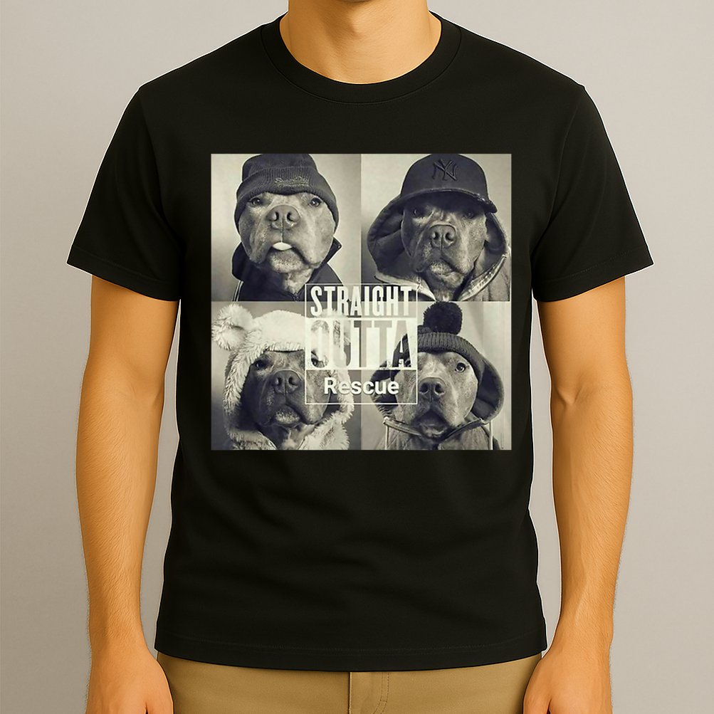 Straight Outta Rescue Pitbull T-Shirt