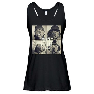 Straight Outta Rescue Pitbull Ladies Essential Flowy Tank