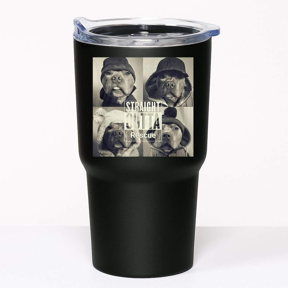 Straight Outta Rescue Pitbull Tumbler