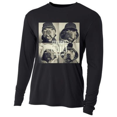 Straight Outta Rescue Pitbull Cooling Performance Long Sleeve Crew