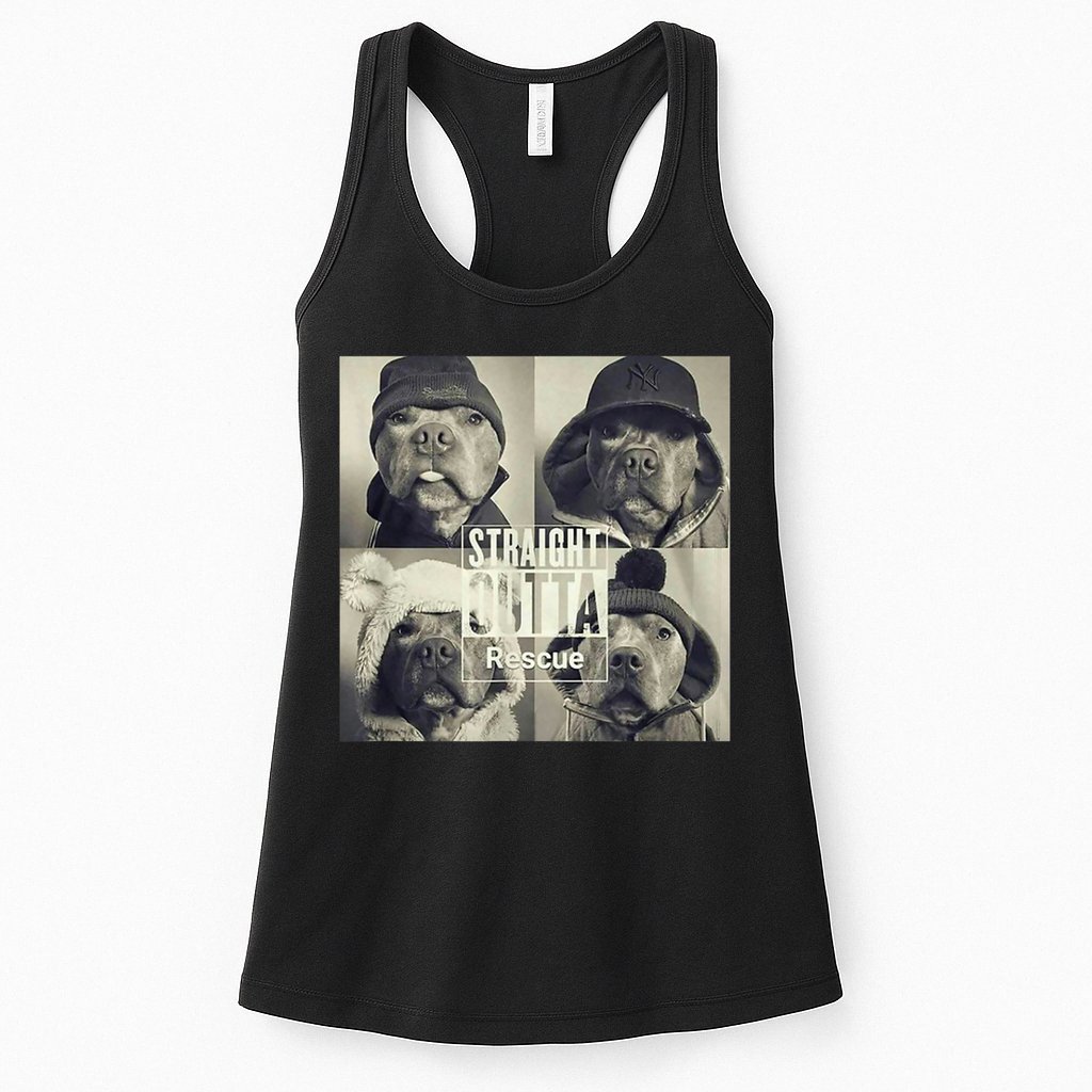 Straight Outta Rescue Pitbull Womens Tank Top