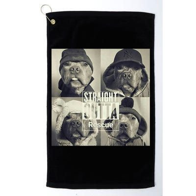 Straight Outta Rescue Pitbull Golf Towel