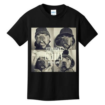 Straight Outta Rescue Pitbull Kids T-Shirt