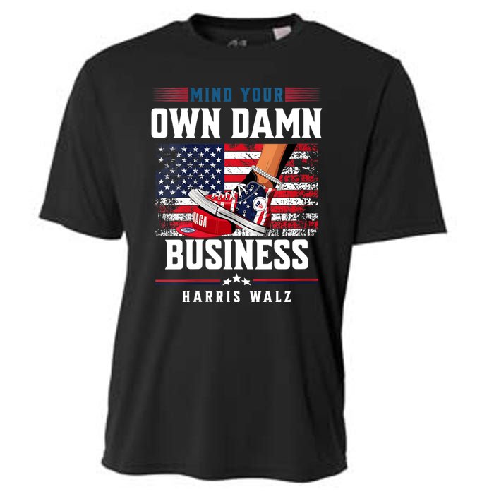 Stepping On Red Hat Mind Your Own Damn Business Harris Waltz Cooling Performance Crew T-Shirt