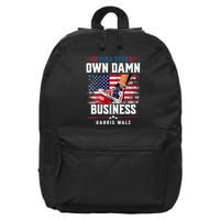 Stepping On Red Hat Mind Your Own Damn Business Harris Waltz 16 in Basic Backpack