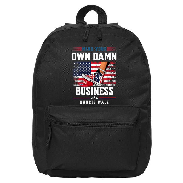 Stepping On Red Hat Mind Your Own Damn Business Harris Waltz 16 in Basic Backpack
