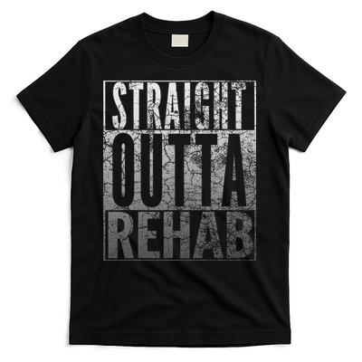 Straight Outta Rehab Funny Sober Addiction Recovery T-Shirt