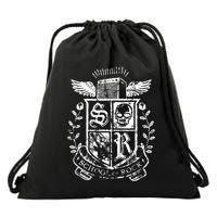School Of Rock Distressed Crest Drawstring Bag