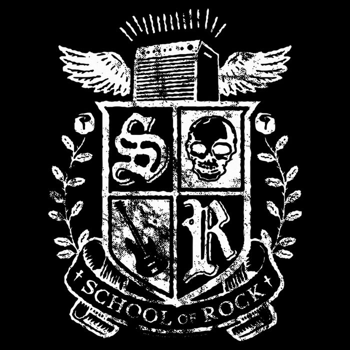 School Of Rock Distressed Crest Drawstring Bag