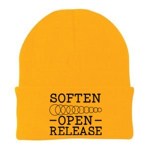 Soften Open Release Doula Birth Coach Pregnancy Labor Funny Gift Knit Cap Winter Beanie