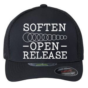 Soften Open Release Doula Birth Coach Pregnancy Labor Funny Gift Flexfit Unipanel Trucker Cap