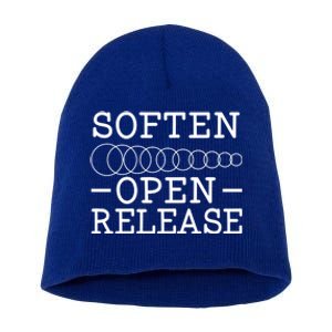 Soften Open Release Doula Birth Coach Pregnancy Labor Funny Gift Short Acrylic Beanie