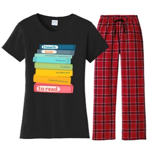 Science Of Reading Teacher Scentist Reader Lover Women's Flannel Pajama Set