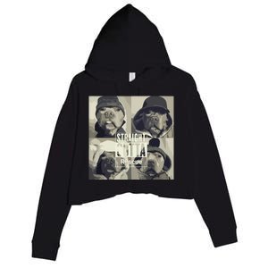 Straight Outta Rescue Pitbull Crop Fleece Hoodie