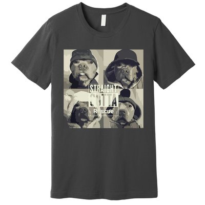 Straight Outta Rescue Pitbull Premium T-Shirt