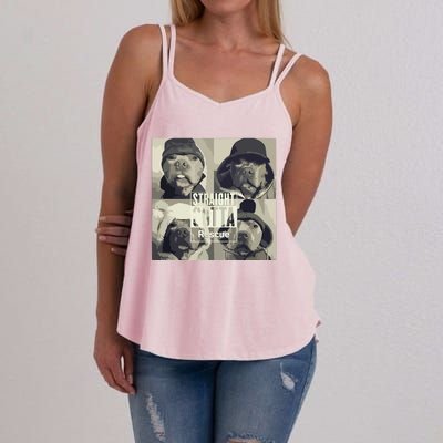 Straight Outta Rescue Pitbull Women's Strappy Tank