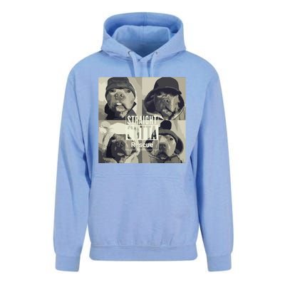 Straight Outta Rescue Pitbull Unisex Surf Hoodie