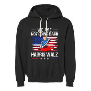 Stepping On Red Hat WeRe Not Going Back Harris Waltz Premium Garment-Dyed Fleece Hoodie