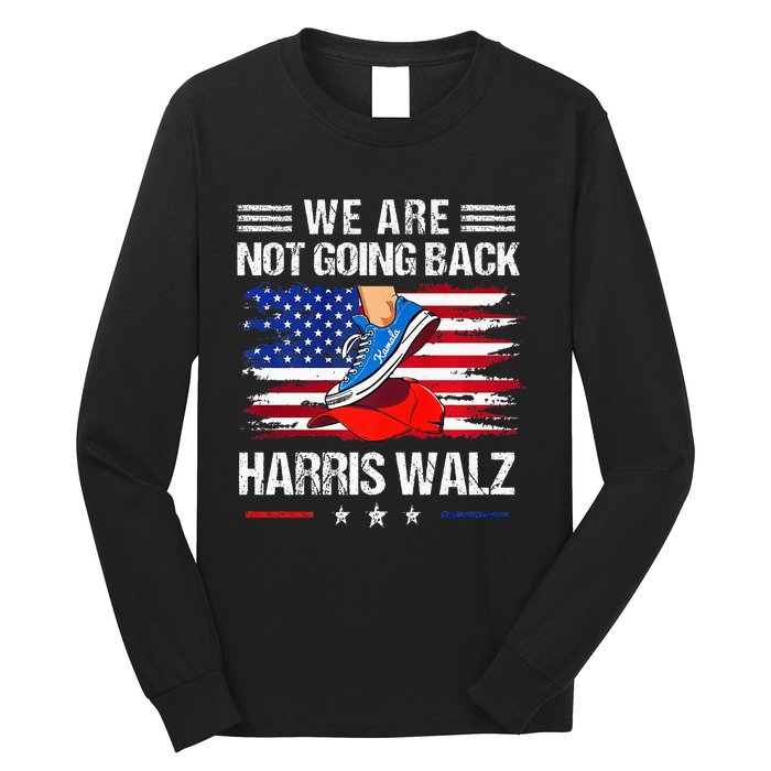 Stepping On Red Hat WeRe Not Going Back Harris Waltz Premium Long Sleeve Shirt