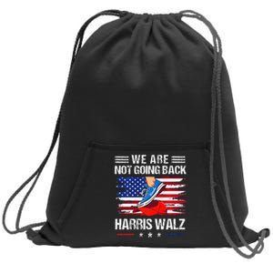 Stepping On Red Hat WeRe Not Going Back Harris Waltz Premium Sweatshirt Cinch Pack Bag