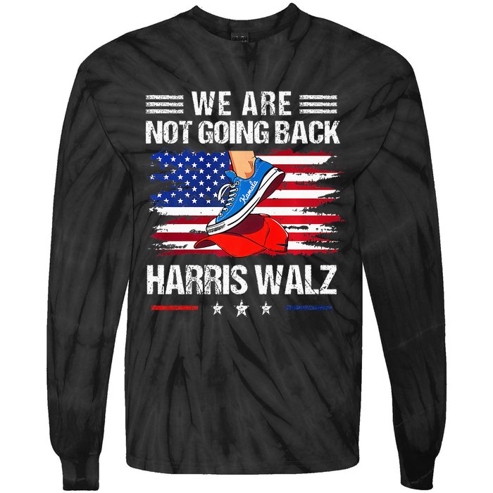 Stepping On Red Hat WeRe Not Going Back Harris Waltz Premium Tie-Dye Long Sleeve Shirt