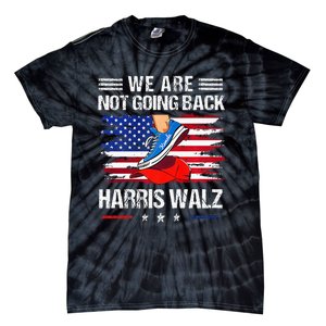 Stepping On Red Hat WeRe Not Going Back Harris Waltz Premium Tie-Dye T-Shirt