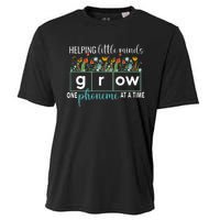 Science Of Reading Helping A Little Minds Grow Phonics Women Cooling Performance Crew T-Shirt