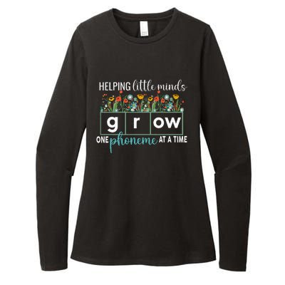 Science Of Reading Helping A Little Minds Grow Phonics Women Womens CVC Long Sleeve Shirt