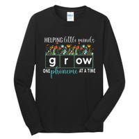 Science Of Reading Helping A Little Minds Grow Phonics Women Tall Long Sleeve T-Shirt