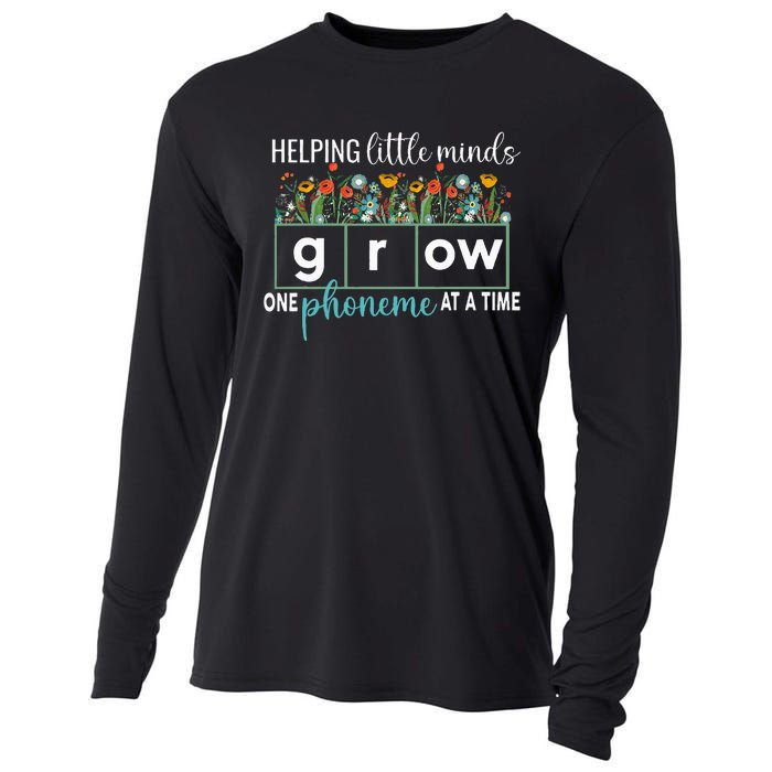 Science Of Reading Helping A Little Minds Grow Phonics Women Cooling Performance Long Sleeve Crew