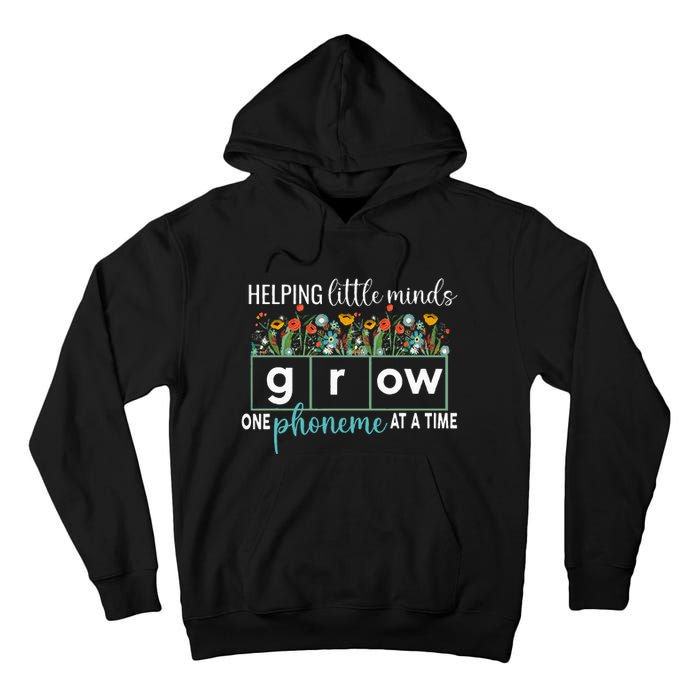 Science Of Reading Helping A Little Minds Grow Phonics Women Tall Hoodie