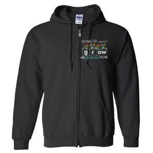 Science Of Reading Helping A Little Minds Grow Phonics Women Full Zip Hoodie