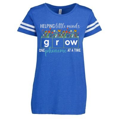 Science Of Reading Helping A Little Minds Grow Phonics Women Enza Ladies Jersey Football T-Shirt