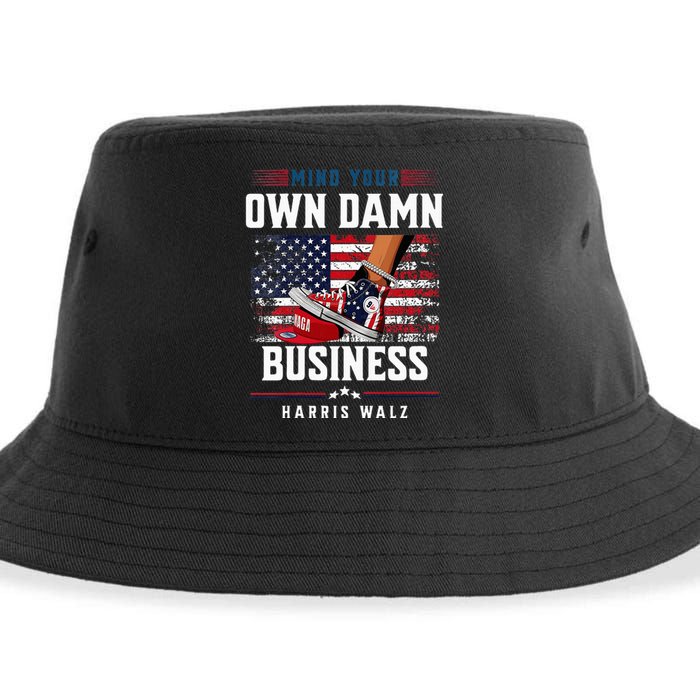 Stepping On Red Hat Mind Your Own Damn Business Harris Waltz Sustainable Bucket Hat