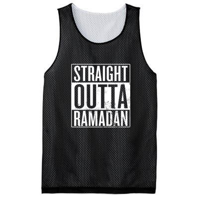 Straight Outta Ramadan Gift Ramadan Mubarak Mesh Reversible Basketball Jersey Tank