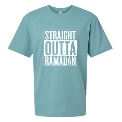 Straight Outta Ramadan Gift Ramadan Mubarak Sueded Cloud Jersey T-Shirt