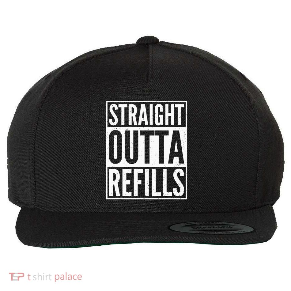 Straight Outta Refills Funny Pharmacist Pharmacy Technician Wool Snapback Cap