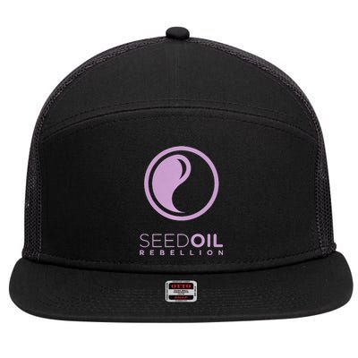 Seed Oil Rebellion merch  7 Panel Mesh Trucker Snapback Hat