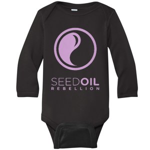 Seed Oil Rebellion merch  Baby Long Sleeve Bodysuit