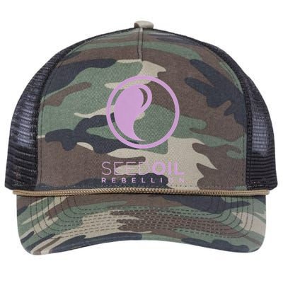 Seed Oil Rebellion merch  Retro Rope Trucker Hat Cap