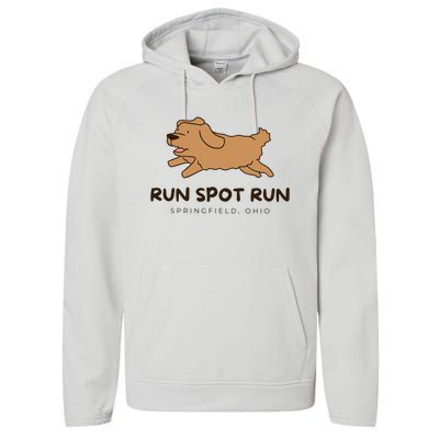 Springfield Ohio Run Spot Run Performance Fleece Hoodie