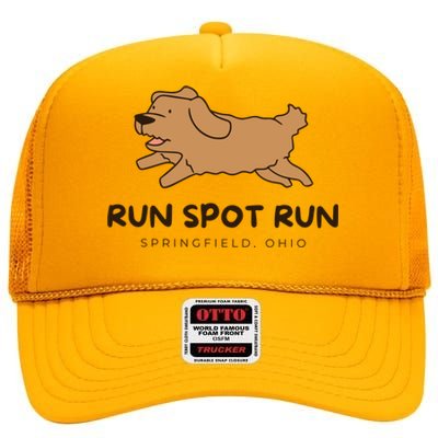 Springfield Ohio Run Spot Run High Crown Mesh Back Trucker Hat